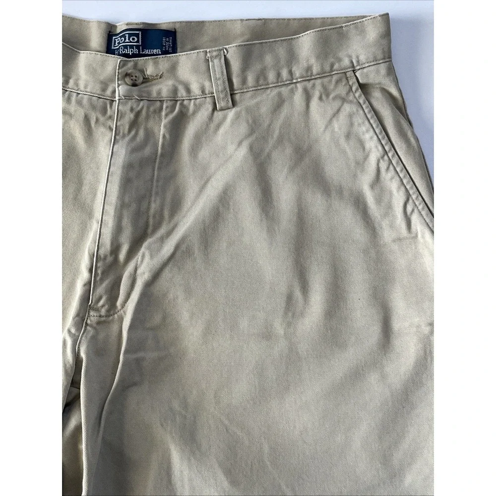 Polo Ralph Lauren Shorts Size 35 Khaki Cotton Prospect Classic Chino Golf Summer